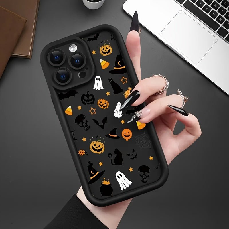 A Mobile Phone Case Suitable for Halloween, TPU Anti - Fall Protective Mobile Phone Case Suitable for Apple Iphone 16/15/14/13/12/11/Xs/Xr/X/7/8/Pro/Plus/Pro Max Protective Case - Nine 11