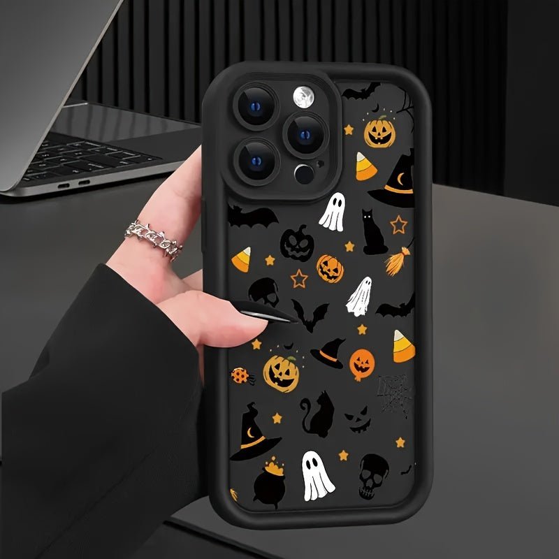 A Mobile Phone Case Suitable for Halloween, TPU Anti - Fall Protective Mobile Phone Case Suitable for Apple Iphone 16/15/14/13/12/11/Xs/Xr/X/7/8/Pro/Plus/Pro Max Protective Case - Nine 11