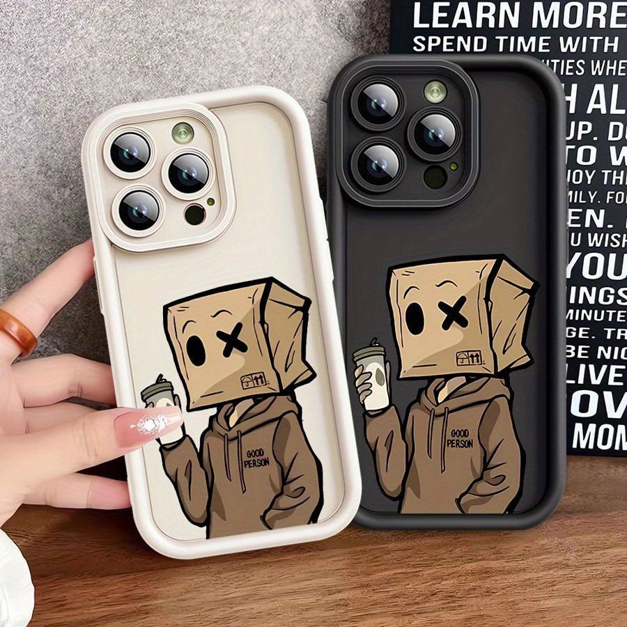 Box Boy Cartoon Phone Case for Apple Iphone 16 Pro Max 15Plus 15 14 13 12 11 Pro Max 14Plus 16Pro Soft Cover Shell - Nine 11