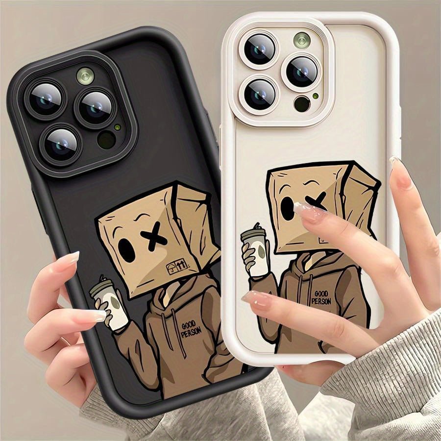 Box Boy Cartoon Phone Case for Apple Iphone 16 Pro Max 15Plus 15 14 13 12 11 Pro Max 14Plus 16Pro Soft Cover Shell - Nine 11