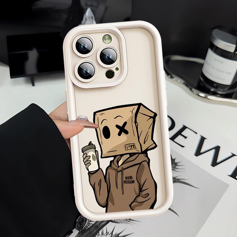 Box Boy Cartoon Phone Case for Apple Iphone 16 Pro Max 15Plus 15 14 13 12 11 Pro Max 14Plus 16Pro Soft Cover Shell - Nine 11