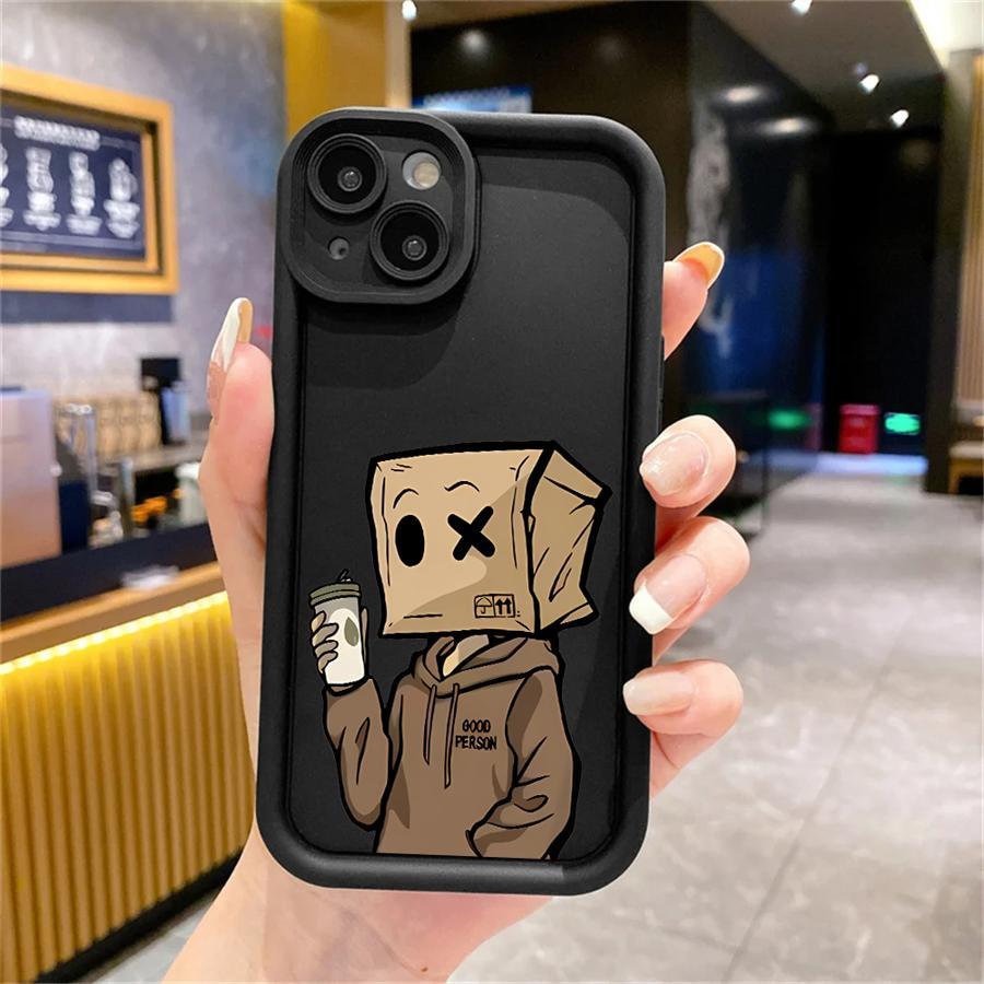 Box Boy Cartoon Phone Case for Apple Iphone 16 Pro Max 15Plus 15 14 13 12 11 Pro Max 14Plus 16Pro Soft Cover Shell - Nine 11