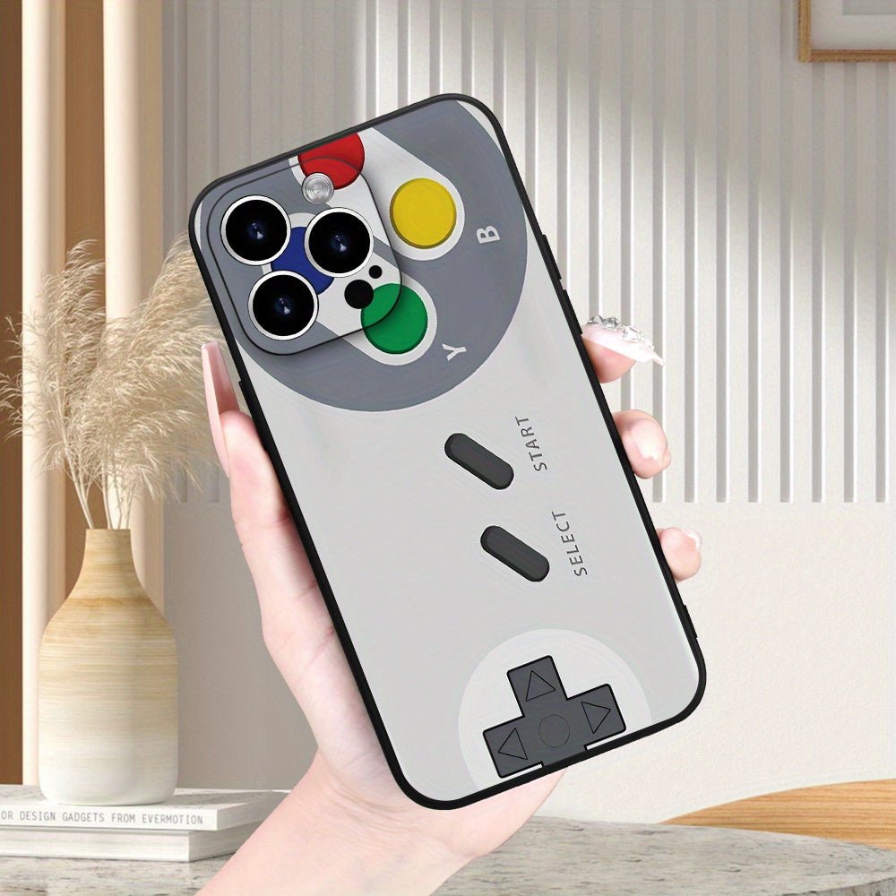 Creative Game Console Pattern Mobile Phone Case with Texture Lens Protection Black Mobile Phone Case for Men and Women for iPhone 16/16PRO/16PLUS/PROMAX/15/ 15PLUS/ 15PRO/ 15PROMAX/ 14/ 14PLUS/ 14PRO/ 14PROMAX/ 13/ 13mini/ 13PRO/ 13PROMAX/ 12/ 12mini/ 11/ - Nine 11