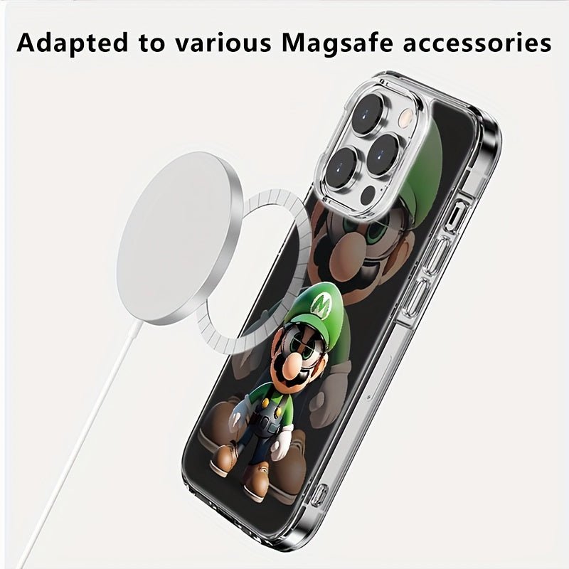 Luxury Transparent Magnetic Anti - Fall Mobile Phone Case Compatible with MagSafe for New For iPhone 16 Pro Max, 15, 14, 13, 12 11 Pro Mini Plus. Naked Phone Case for IP13ProMax/IP14ProMax - Nine 11