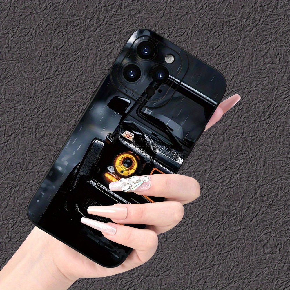 Nine 11 Cool Car Print Mobile Phone Case Black Matte Men'S And Women'S Lens Protection Birthday Gift for Apple 15/14/13/12/11/Xs/Xr/X/7/8/Plus/Pro/Max/Mini - Nine 11