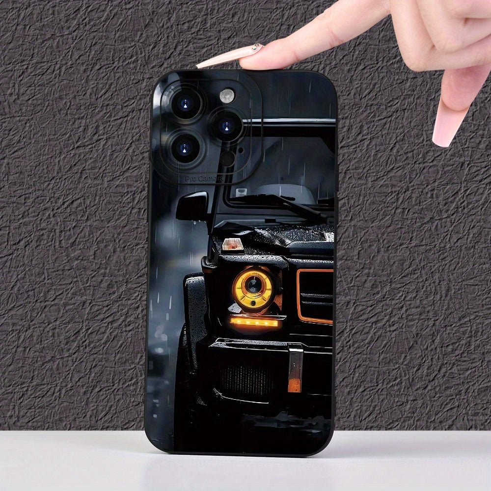 Nine 11 Cool Car Print Mobile Phone Case Black Matte Men'S And Women'S Lens Protection Birthday Gift for Apple 15/14/13/12/11/Xs/Xr/X/7/8/Plus/Pro/Max/Mini - Nine 11