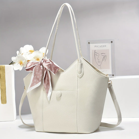 Nine 11 Festive Tote Bag: A Versatile Handbag for Everyday Use - Available in White, Black, Beige, and Brown - Nine 11