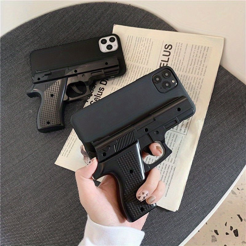 Nine 11 Funny Toy Gun Suitable for Apple All - Inclusive Anti - Fall Protective Case Creative Niche for Apple Iphone 15 14 13 12 11 Pro Max - Nine 11