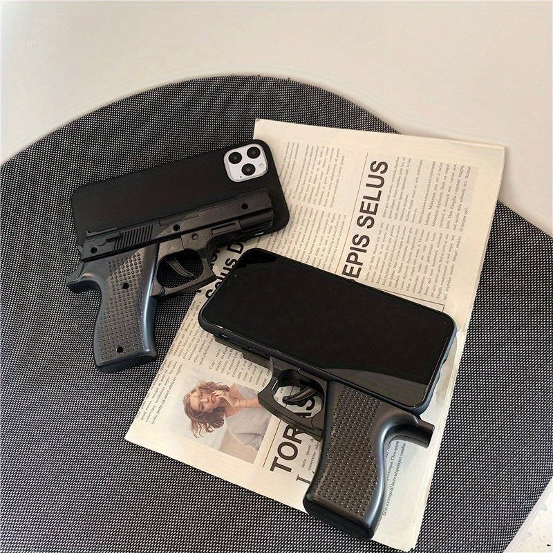 Nine 11 Funny Toy Gun Suitable for Apple All - Inclusive Anti - Fall Protective Case Creative Niche for Apple Iphone 15 14 13 12 11 Pro Max - Nine 11