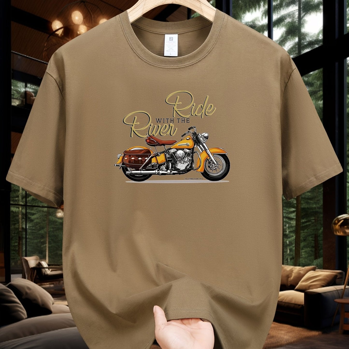 Nine 11 Men's 100% Cotton Motorcycle Graphic Print T-shirt - Nine 11