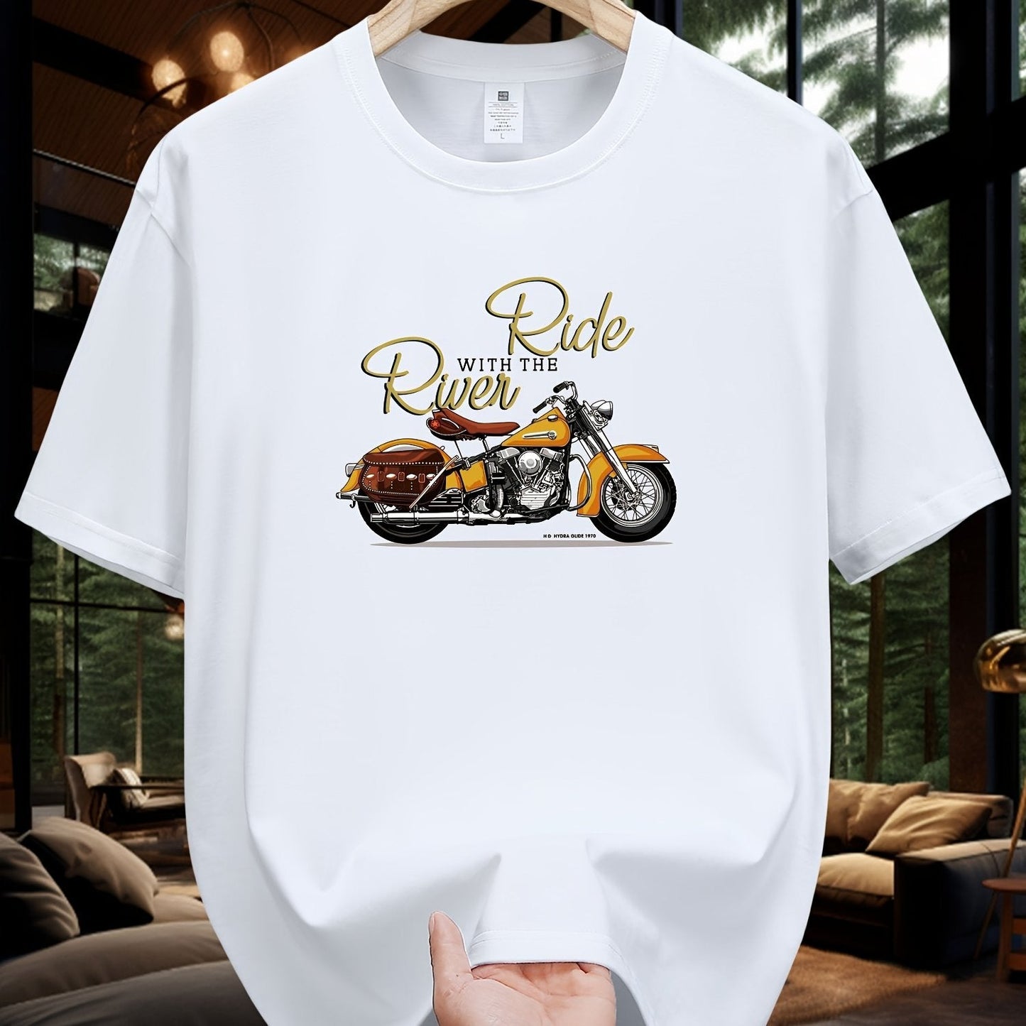 Nine 11 Men's 100% Cotton Motorcycle Graphic Print T-shirt - Nine 11