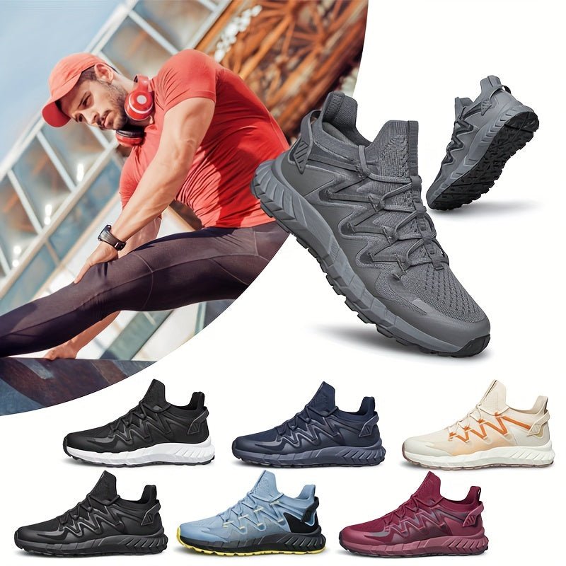 Nine 11 Men's Breathable Running Shoes Slip On Low Top Non Slip Outdoor Training Workout Hiking, All Seasons - Nine 11