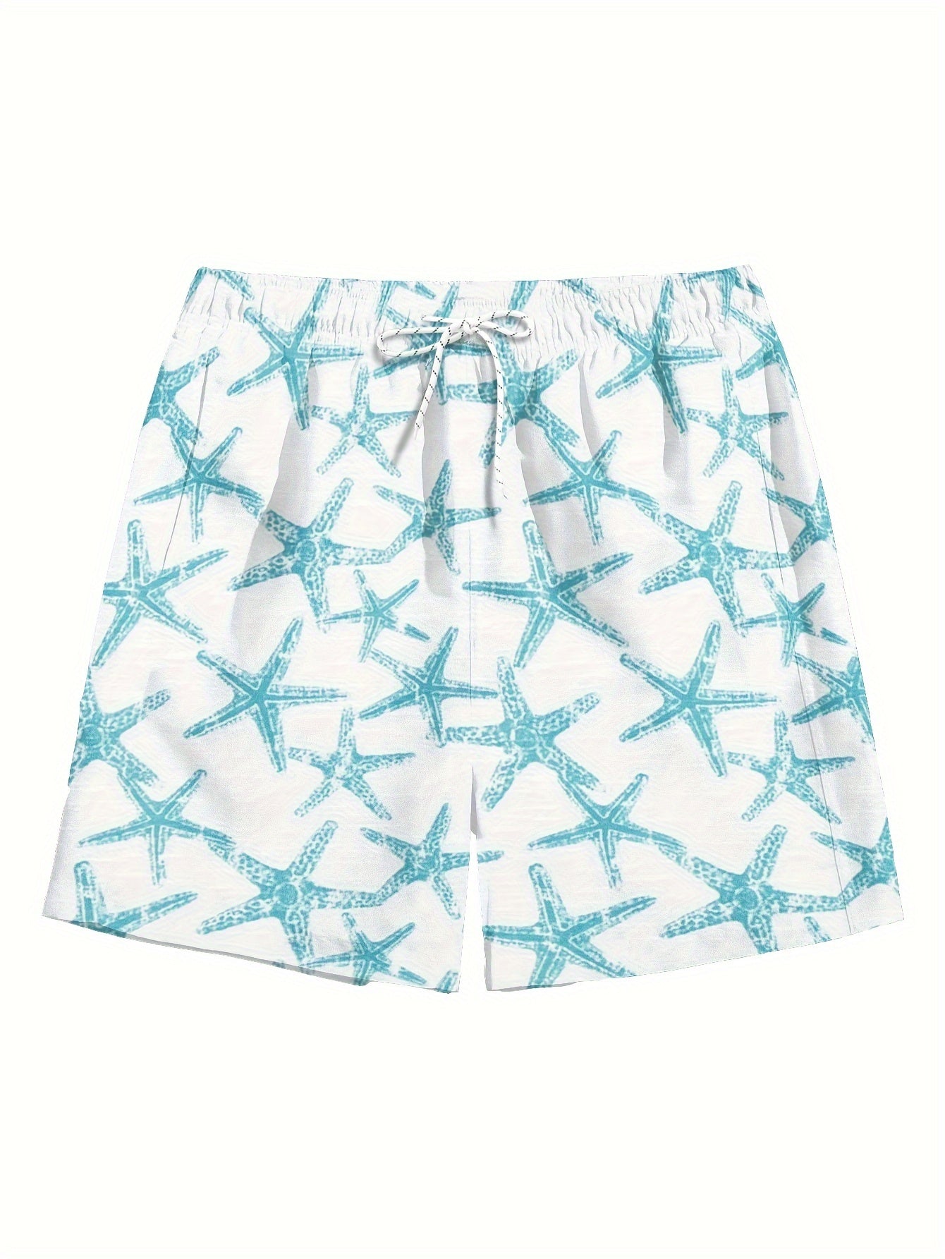 Nine 11 Men's Casual Beach Pool Quick Dry Shorts, Fashion Drawstring Back Pocket Swim Trunks, Tropical Print Summer Boardshorts 100% Polyester Non - Stretch Fabric - Woven Regular Fit - Nine 11