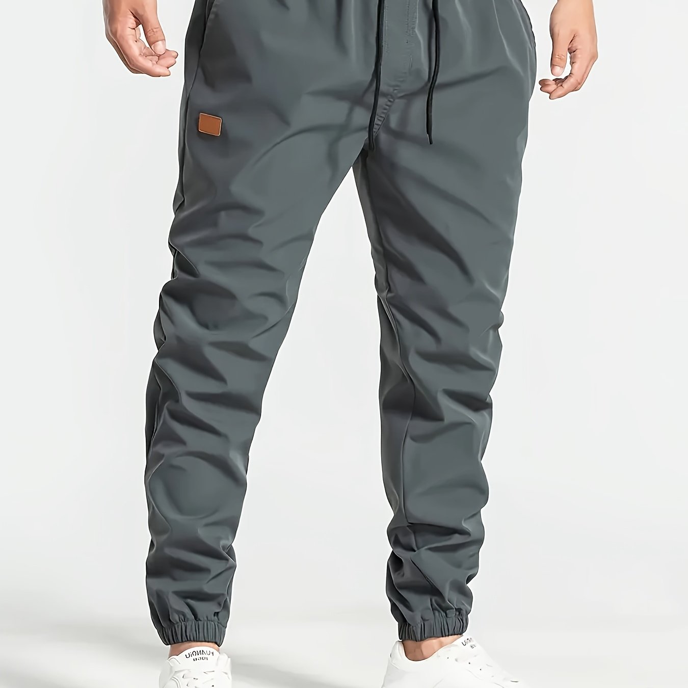 Nine 11 Men's Casual Cuffed Pants With Drawstring And Pockets, Lightweight And Comfortable For Sports And Casual Wear - Nine 11