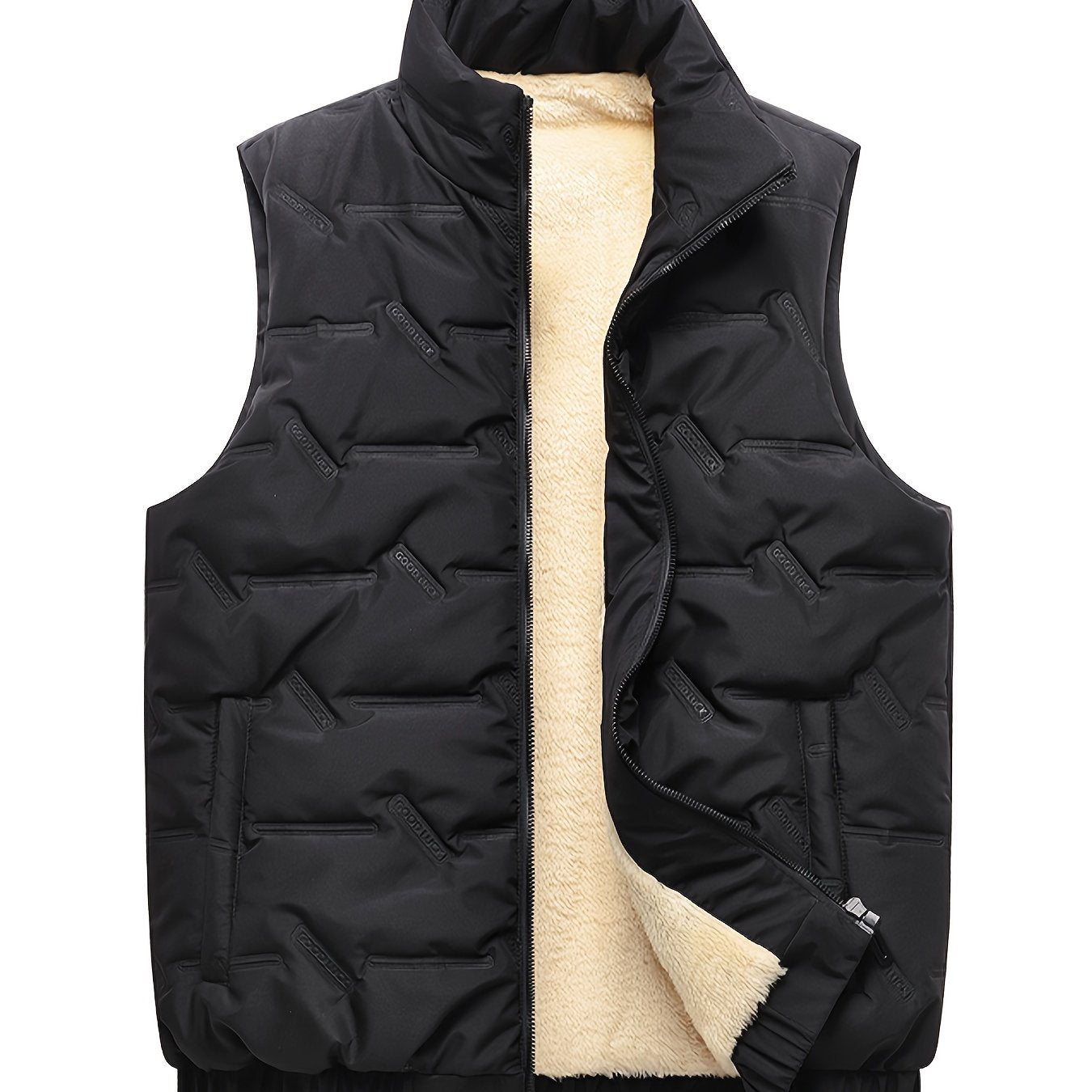 Nine 11 Men's Lightweight Fashion Vest - Casual Warm Sleeveless Jacket for Fall, Polyester, Zip - Up with Stand Collar - Nine 11