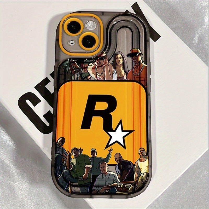 Nine 11 R Star Creative Case Suitable For Apple 15promax Airbag iPhone14 Full Cover 12 Silicone 13 Soft Case xsmax7/8plus New Couple Models - Nine 11