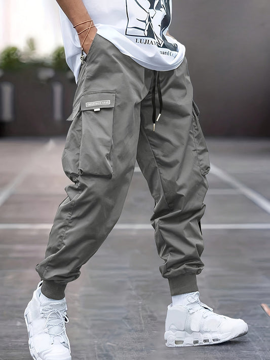 Nine 11 Trendy Men's Casual Cargo Pants With Pocket, Men's Outfits For Spring And Autumn - Nine 11