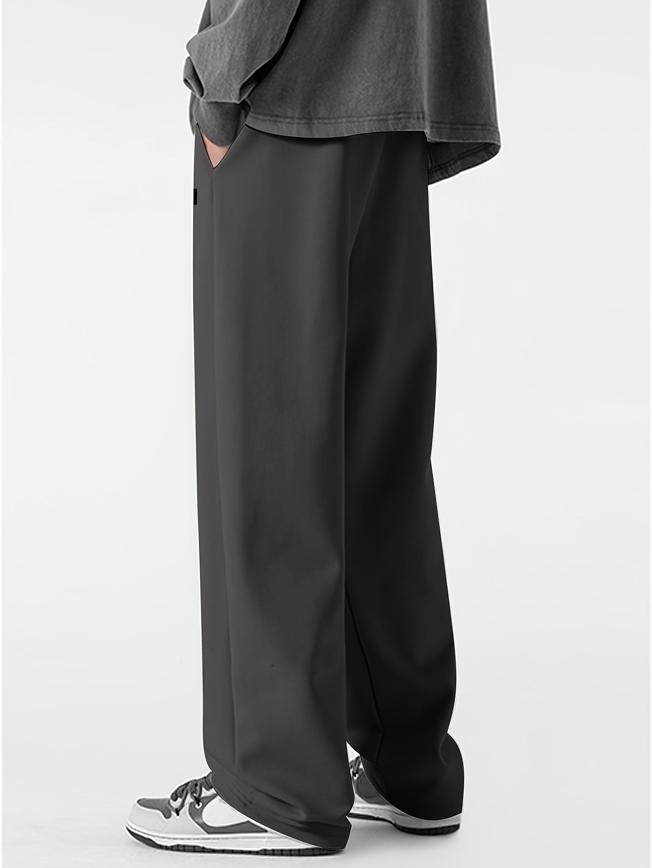 Solid Wide Leg Pants For Men - Nine 11 - Nine 11