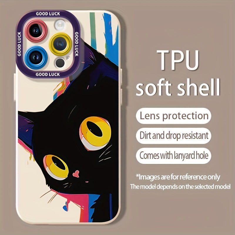 Suitable for Iphone 16 Pro Max/15/14 PLUS/13/12/11 Phone Case, Shock - Absorbing, Anti Slip, Lightweight, Protective High - Quality Air Cushion TPU Lens All Inclusive Protective Case Soft Shell - Nine 11